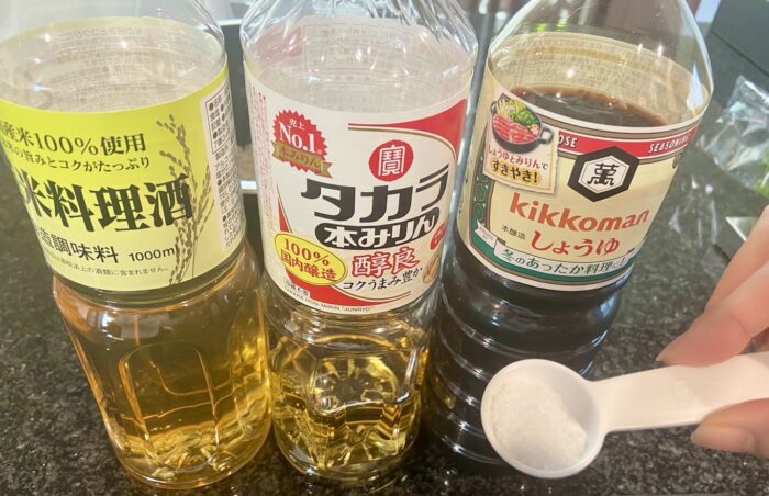 牡蠣ご飯の出し作り